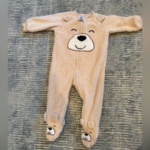 Tan Bear Footie Onesie